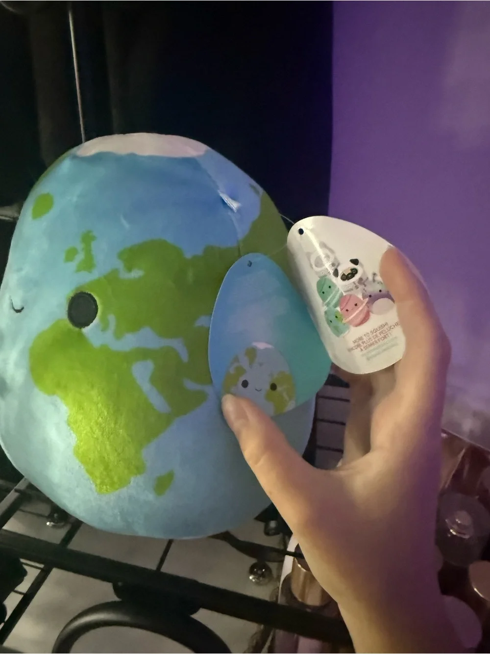 Squishmallows Plush Earth Pillow - Light Blue & Green